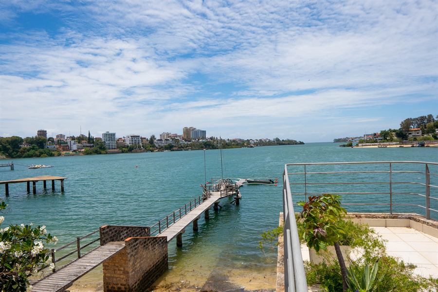 The jetty seen from the terrace above